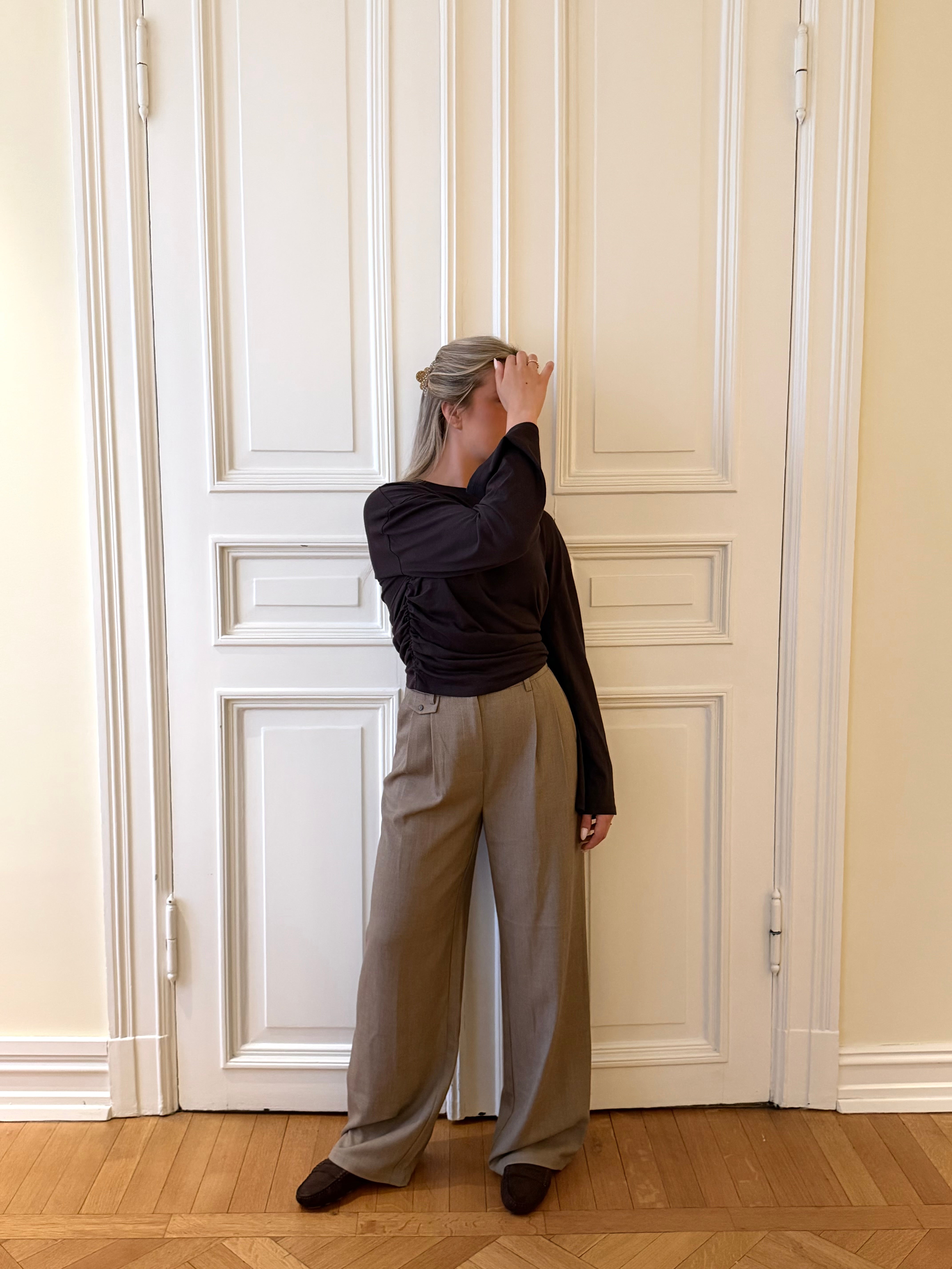 PCBUBBLES Tailored Trousers - Greige